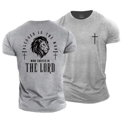 Men's Blessed Is The Man Who Trust The Lord Cotton T-Shirt